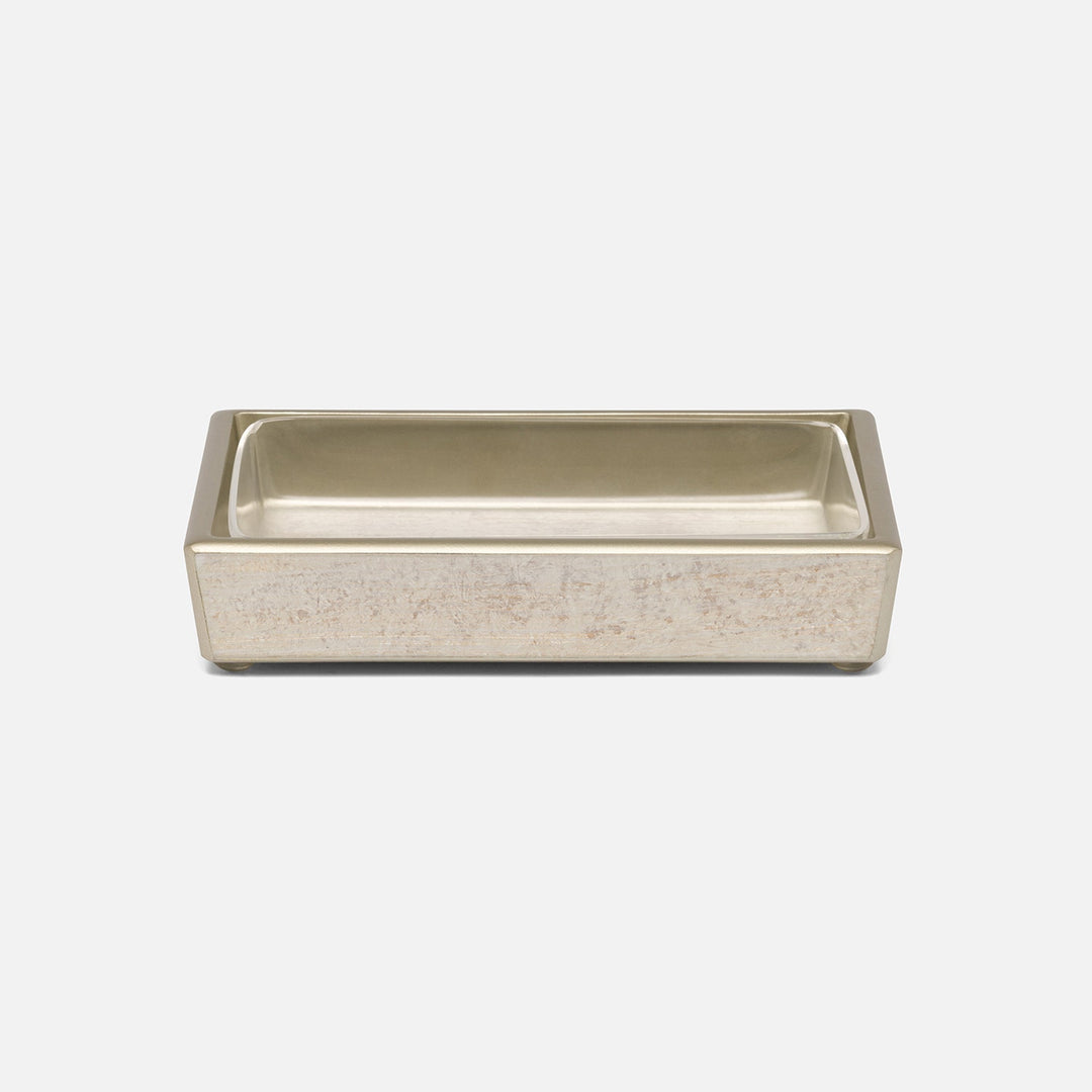 Nora, Metallic Frost, Soap Dish, Rectangular Straight, Painted Glass