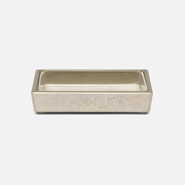 Nora, Metallic Frost, Soap Dish, Rectangular Straight, Painted Glass