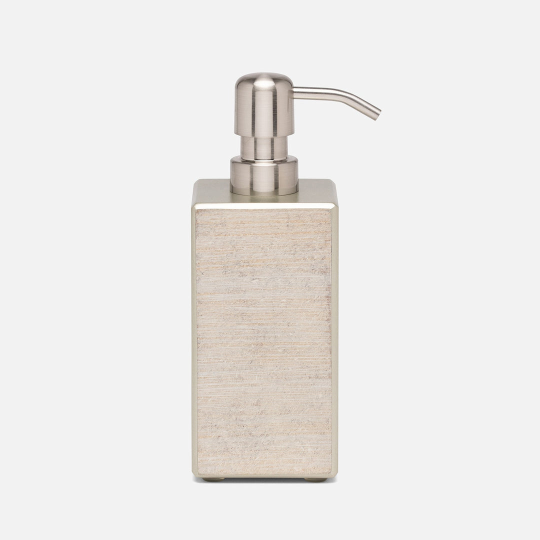 Nora, Metallic Frost, Soap Pump, Square Straight, Painted Glass