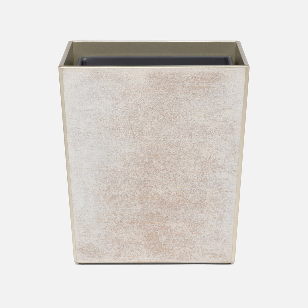 Nora, Metallic Frost, Wastebasket, Rectangular Tapered, Painted Glass