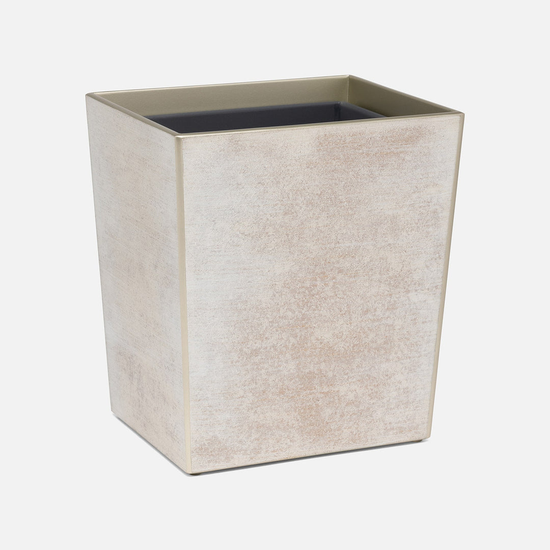 Nora, Metallic Frost, Wastebasket, Rectangular Tapered, Painted Glass