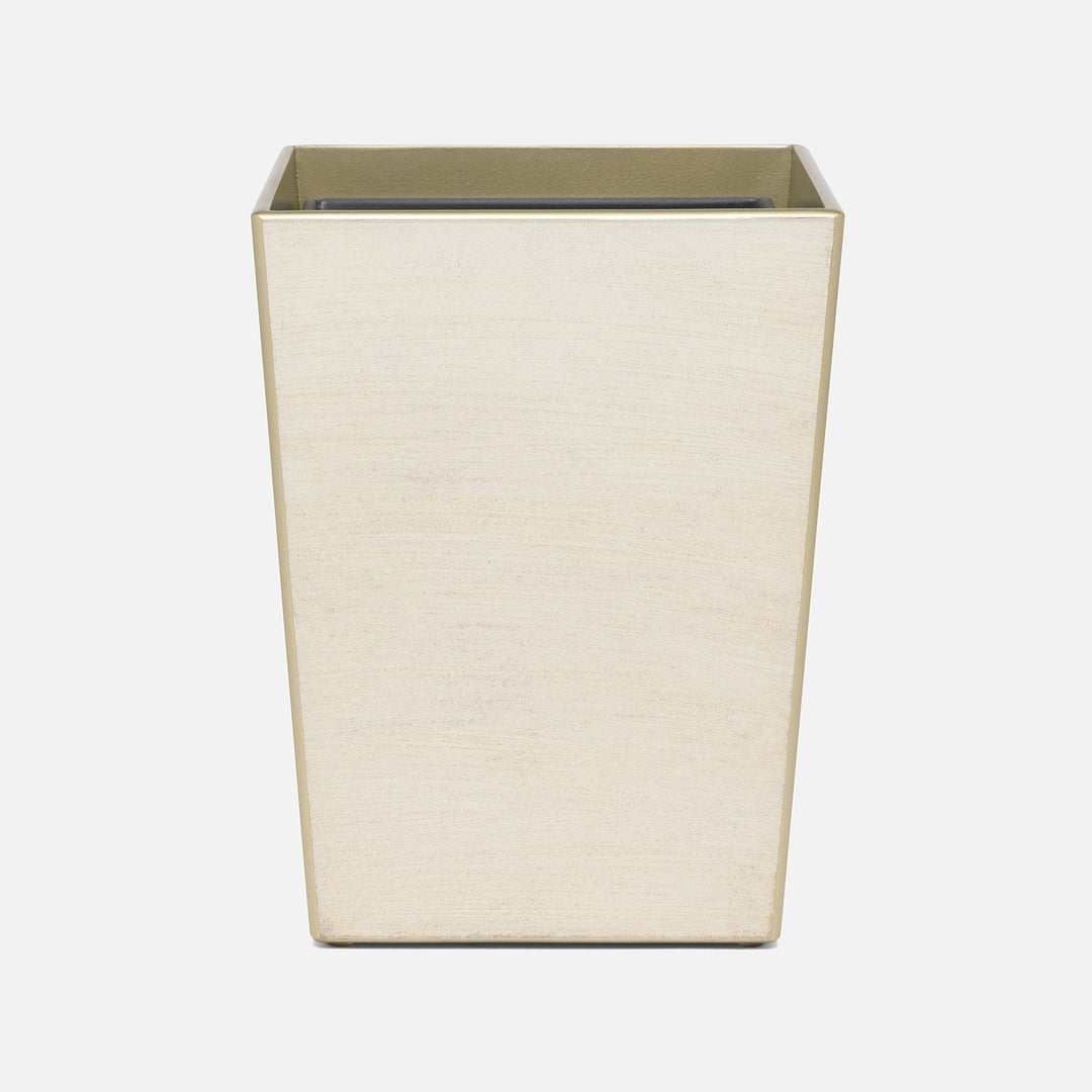 Nora, Metallic Frost, Wastebasket, Square Tapered, Painted Glass