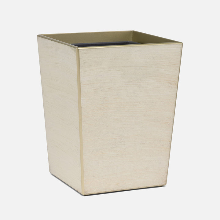 Nora, Metallic Frost, Wastebasket, Square Tapered, Painted Glass