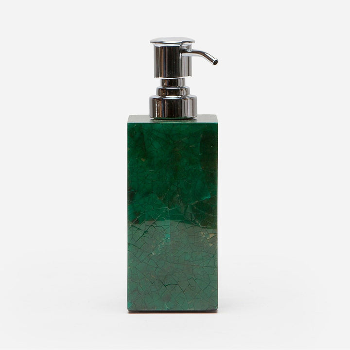 Palm Beach, Emerald, Soap Pump, Square Straight, Shell