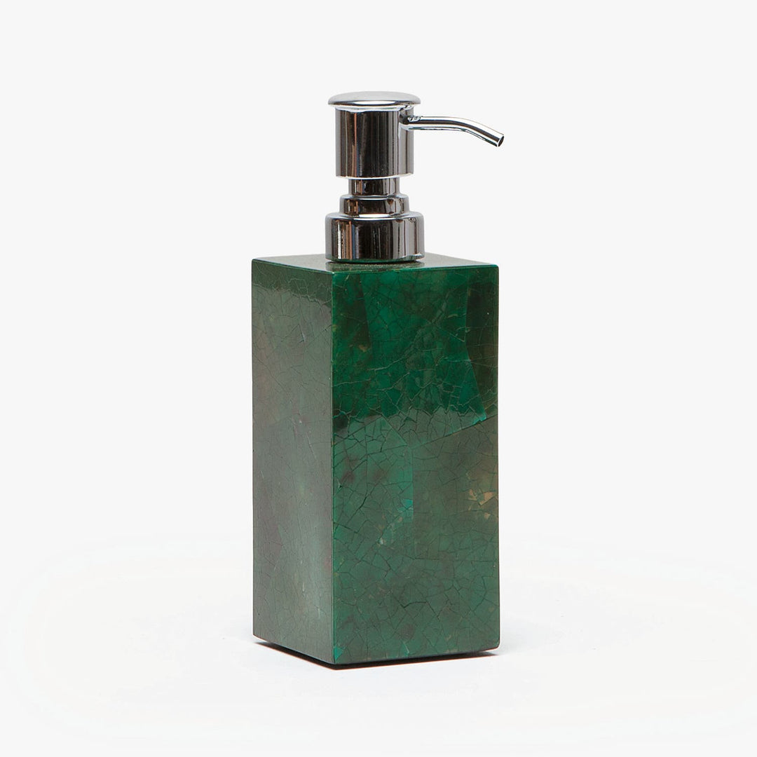 Palm Beach, Emerald, Soap Pump, Square Straight, Shell
