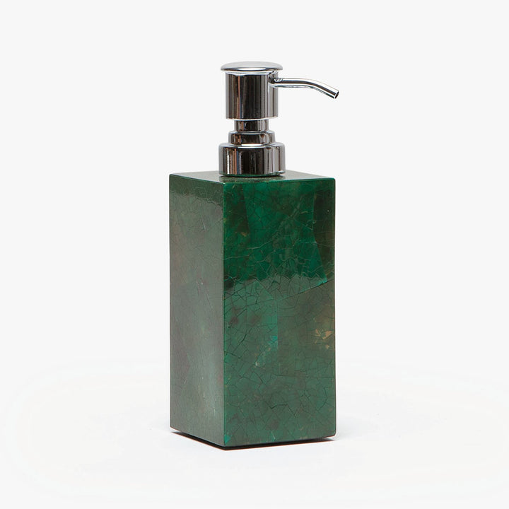 Palm Beach, Emerald, Soap Pump, Square Straight, Shell