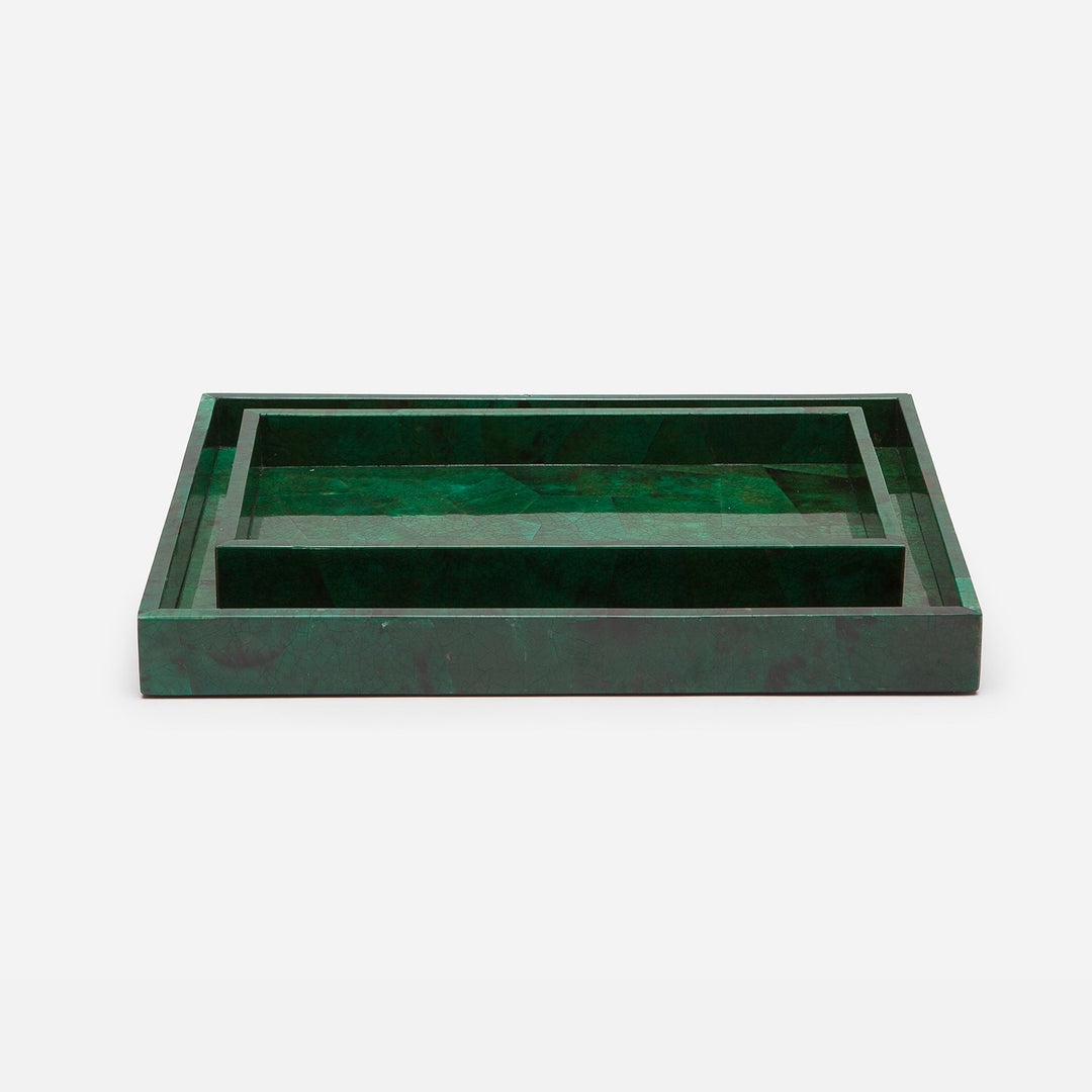 Palm Beach, Emerald, Tray, Large, Rectangular Straight, Shell