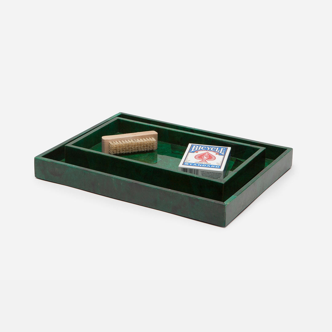 Palm Beach, Emerald, Tray, Large, Rectangular Straight, Shell