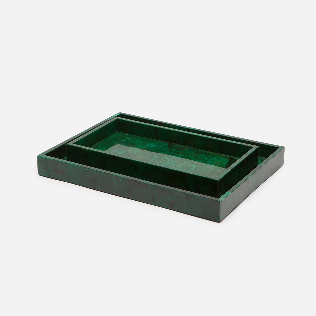 Palm Beach, Emerald, Tray, Medium, Rectangular Straight, Shell