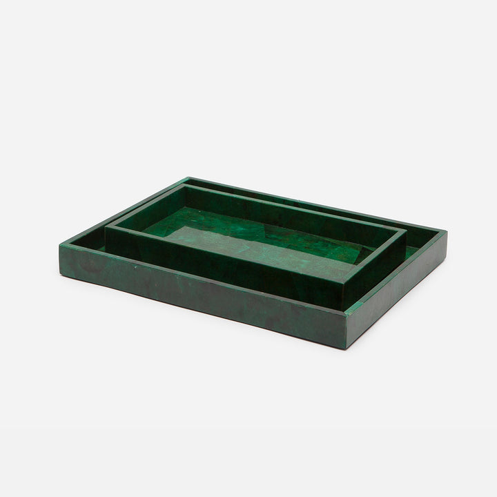 Palm Beach, Emerald, Tray, Medium, Rectangular Straight, Shell