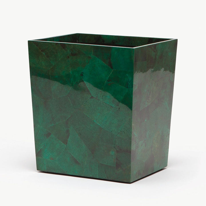 Palm Beach, Emerald, Wastebasket, Rectangular Tapered, Shell