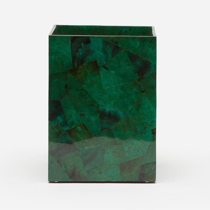 Palm Beach, Emerald, Wastebasket, Square Straight, Shell