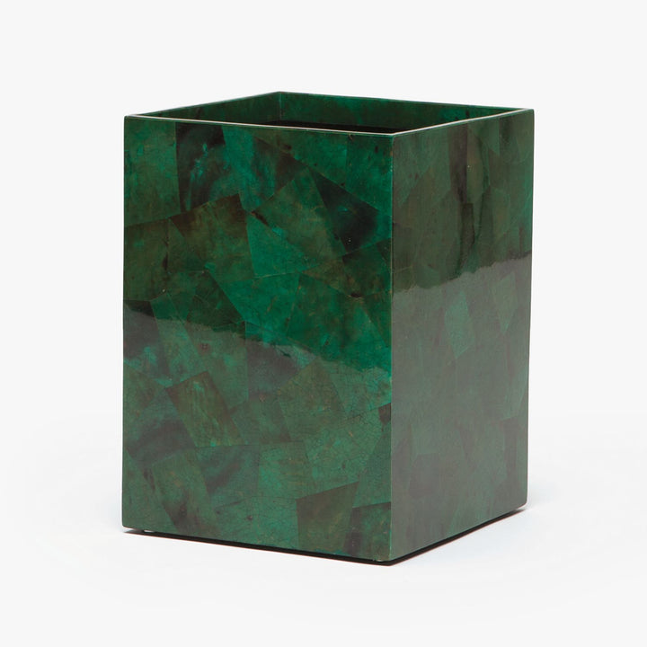 Palm Beach, Emerald, Wastebasket, Square Straight, Shell