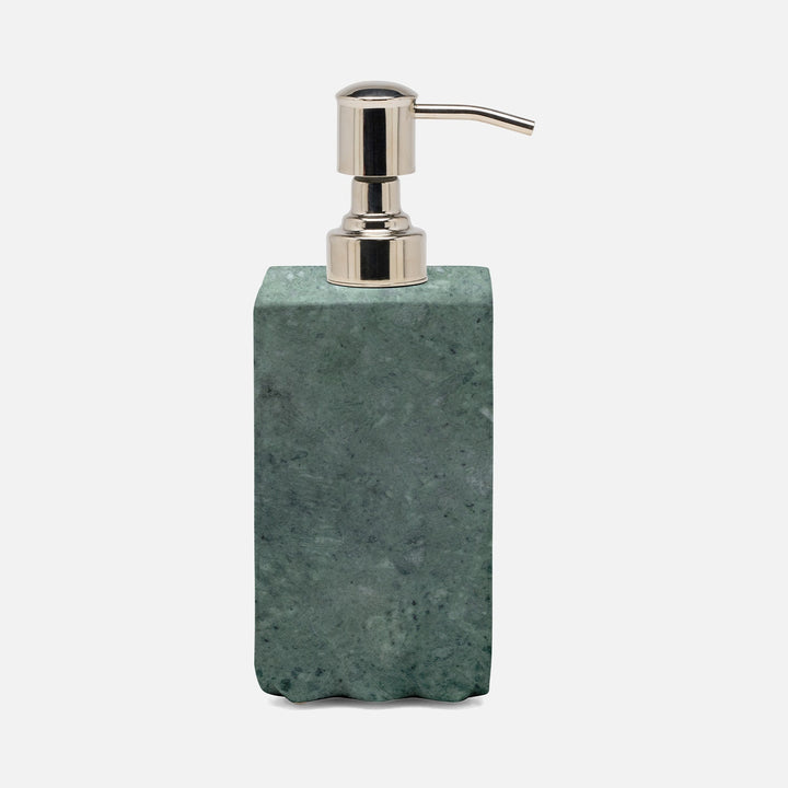 Proviso, Dark Jade, Soap Pump, Square Straight, Fluted Marble