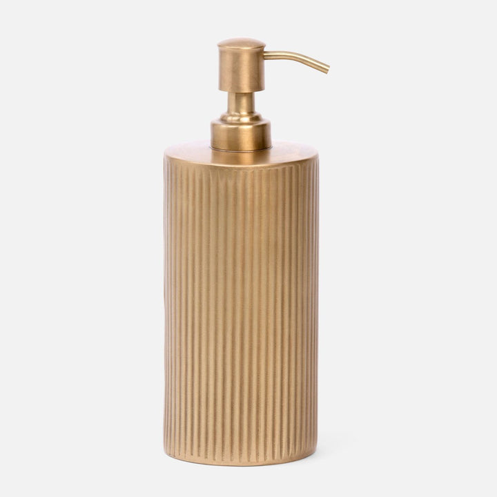 Redon, Antique Brass, Soap Pump, Xl, Ribbed Metal