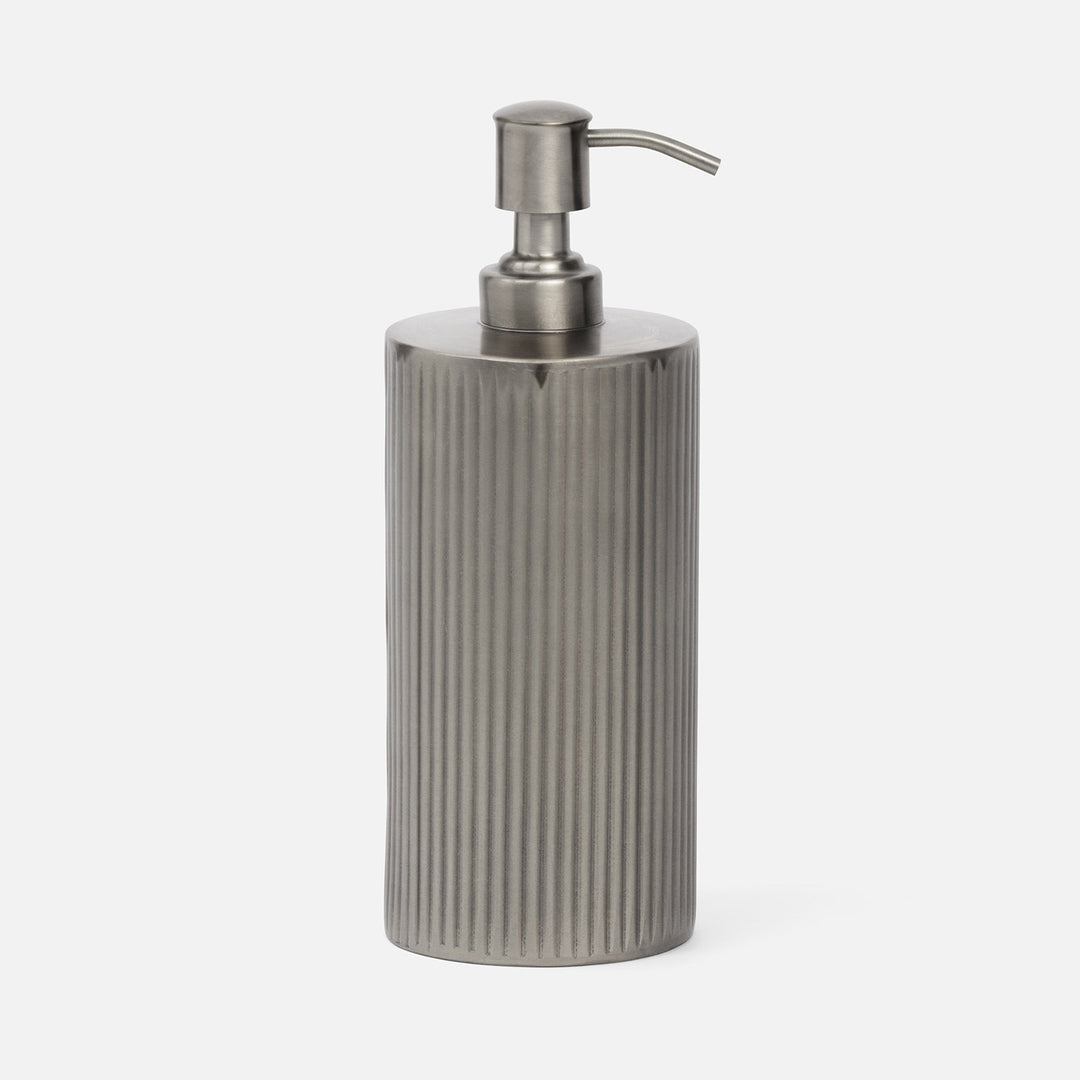Redon, Black Nickel, Soap Pump, Xl, Ribbed Metal