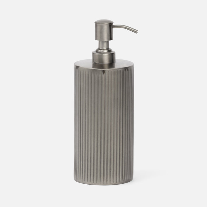 Redon, Black Nickel, Soap Pump, Xl, Ribbed Metal