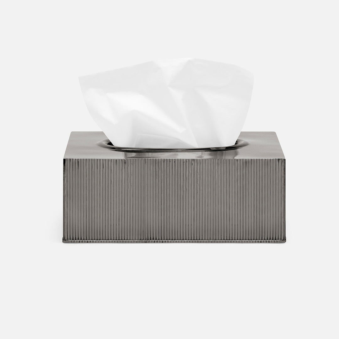 Redon, Black Nickel, Tissue Box, Rs, Ribbed Metal