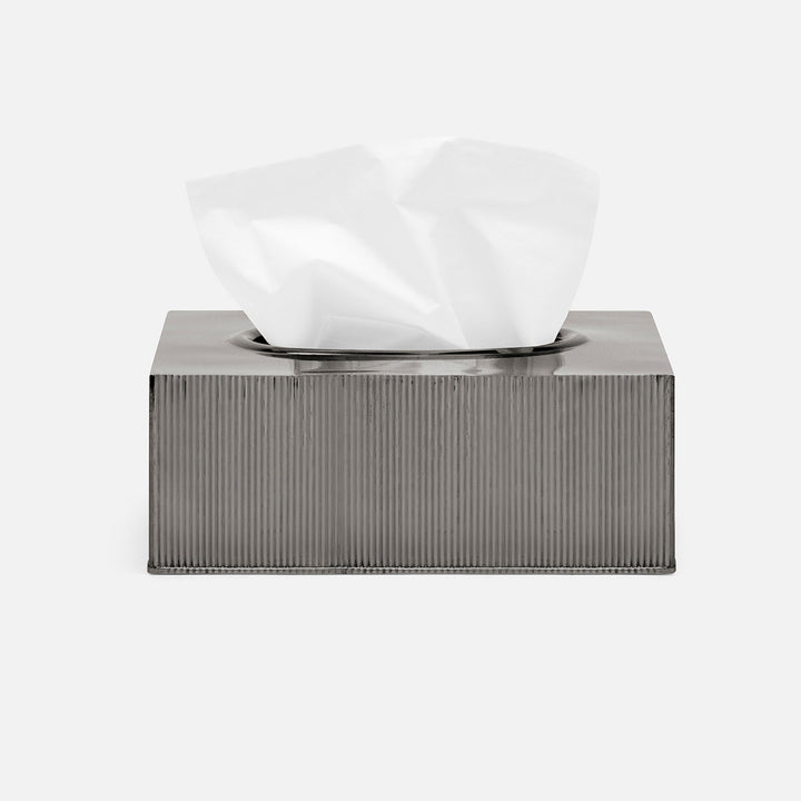 Redon, Black Nickel, Tissue Box, Rs, Ribbed Metal