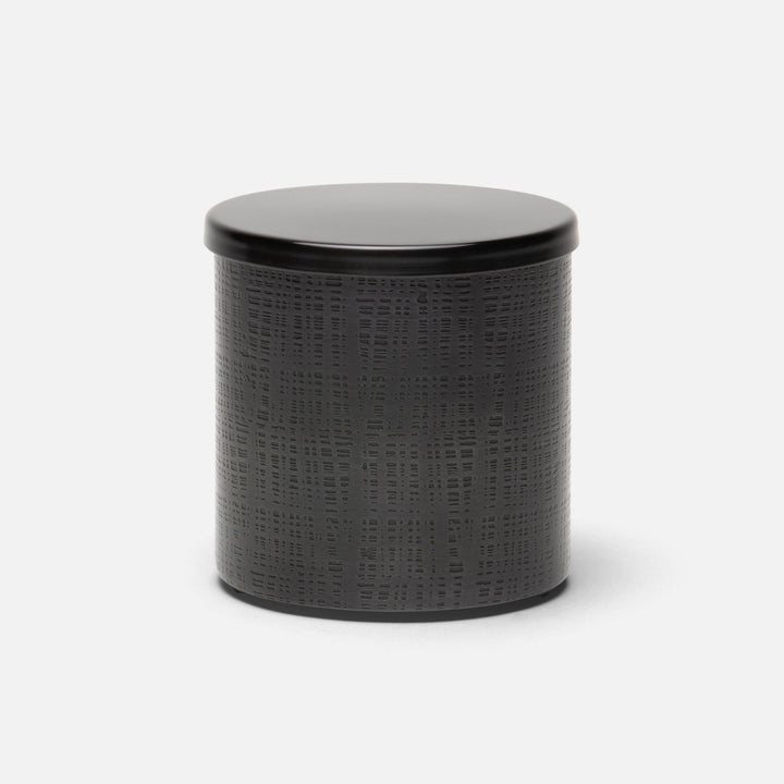 Remy, Antique Dark Nickel, Canister, Round, Textured Stainless Steel