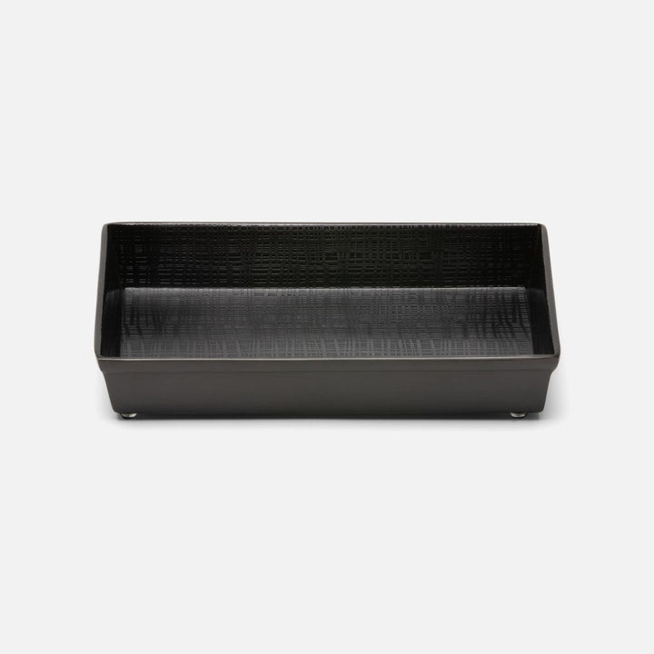 Remy, Antique Dark Nickel, Soap Dish, Rectangular Straight, Textured Stainless Steel