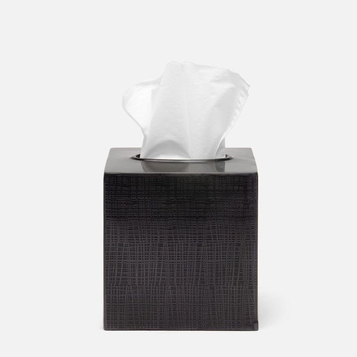 Remy, Antique Dark Nickel, Tissue Box, Square Straight, Textured Stainless Steel