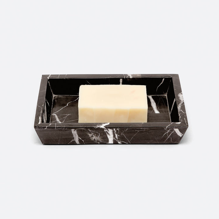 Rhodes, Nero, Soap Dish, Rectangular Tapered, Marble