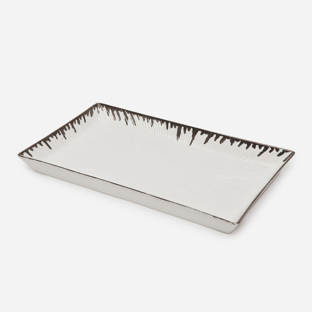Rio, Silver Trim, Tray, Glazed, Porcelain, M/2