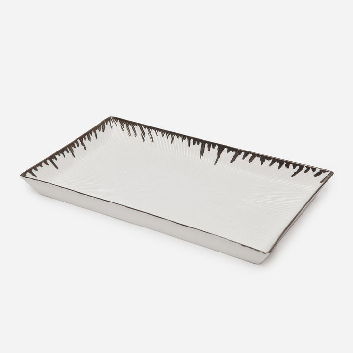Rio, Silver Trim, Tray, Glazed, Porcelain, M/2