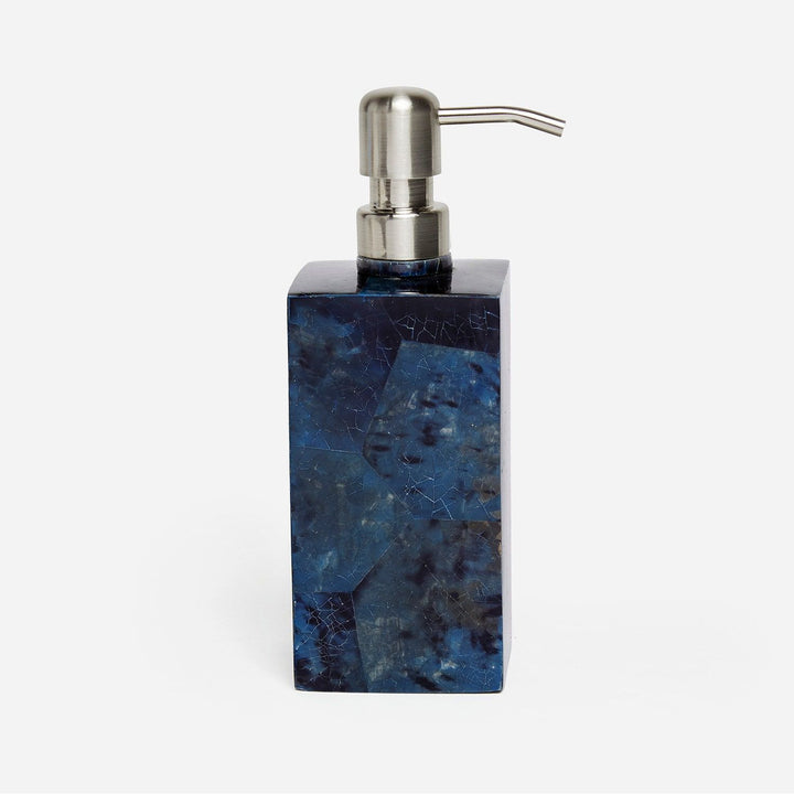 Santorini, Dark Blue, Soap Pump, Square Straight, Pen Shell