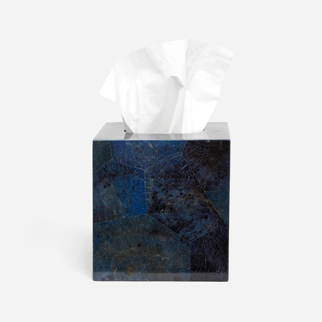 Santorini, Dark Blue, Tissue Box, Square Straight, Pen Shell