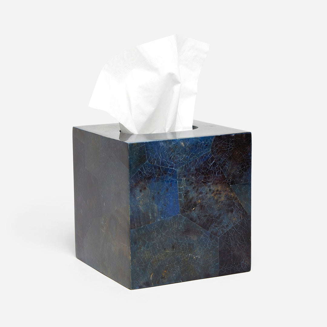 Santorini, Dark Blue, Tissue Box, Square Straight, Pen Shell