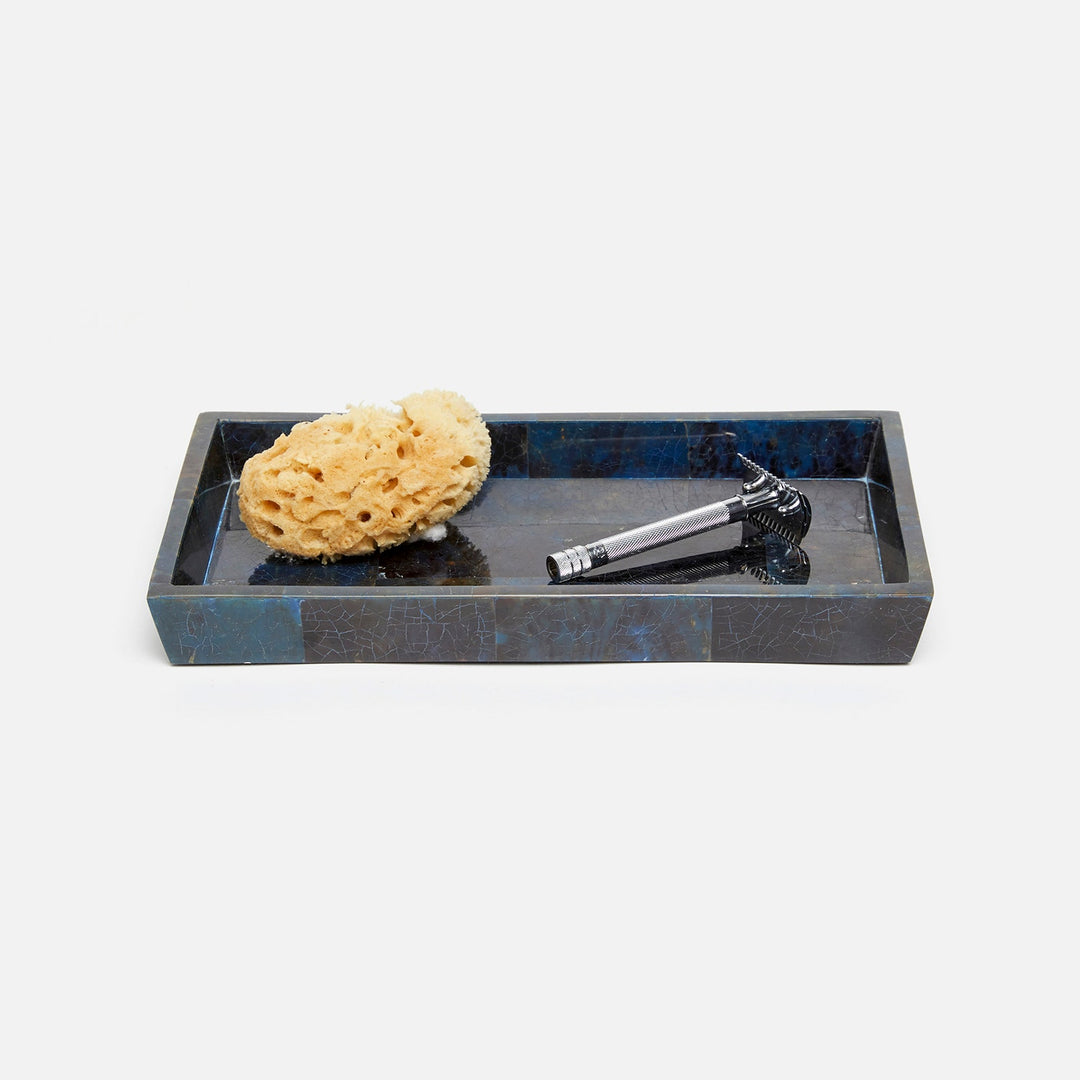 Santorini, Dark Blue, Tray, Medium, Rectangular Tapered, Pen Shell
