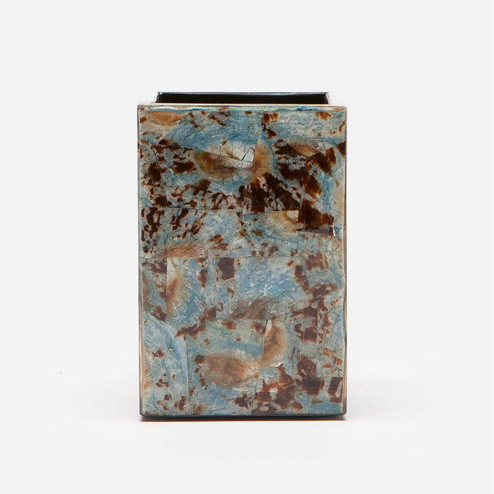 Sitges, Blue, Brush Holder, Square Straight, Limpet Shell