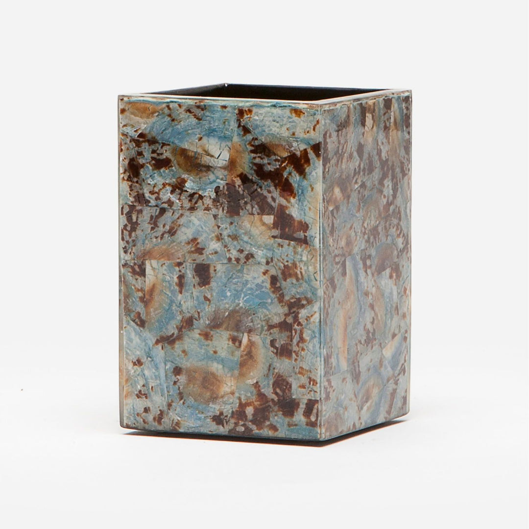 Sitges, Blue, Brush Holder, Square Straight, Limpet Shell