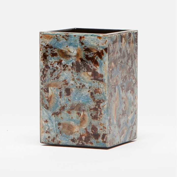 Sitges, Blue, Brush Holder, Square Straight, Limpet Shell