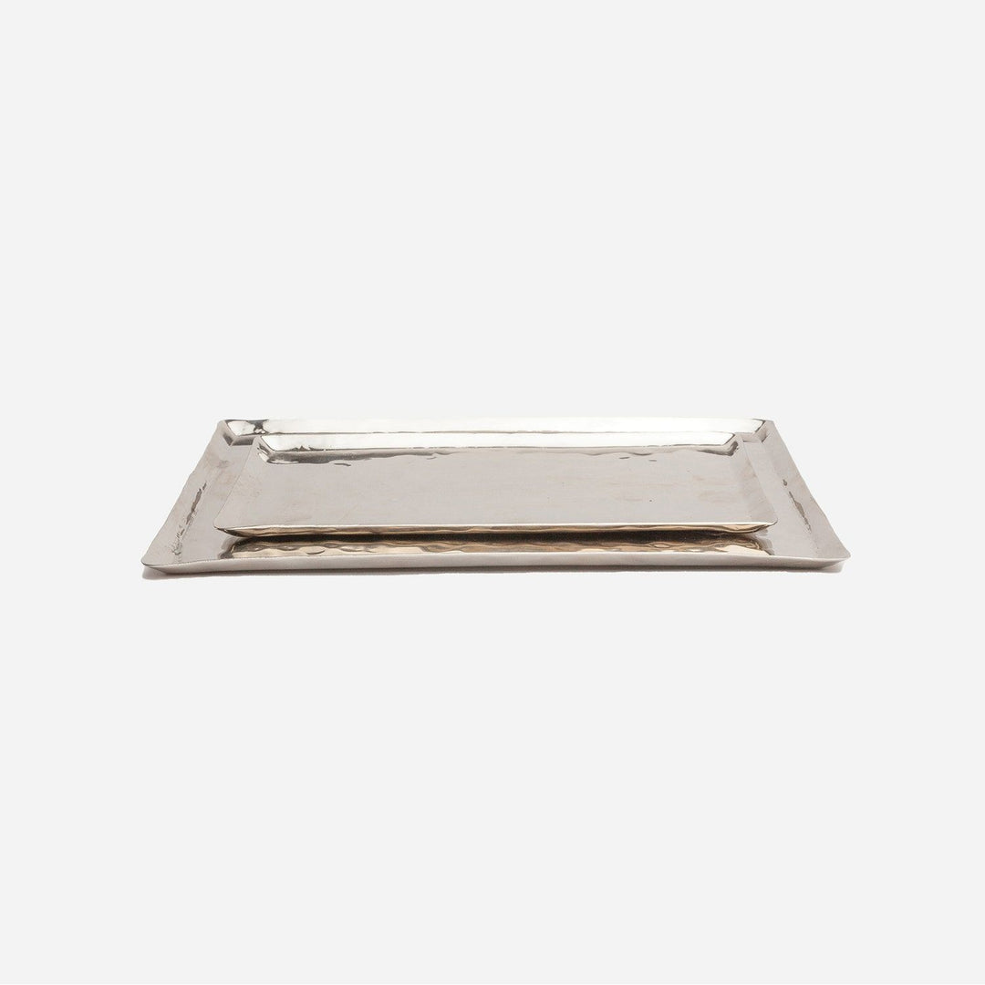 Stanford, Gray, Nested Trays, Nickel, S/2
