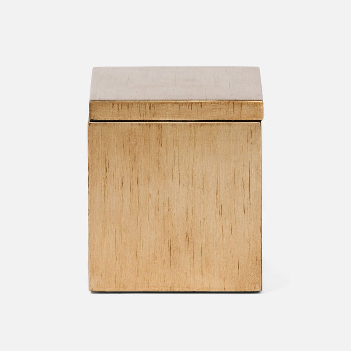 Tanlay, Antiqued Gold, Canister, Square Straight, Leaf