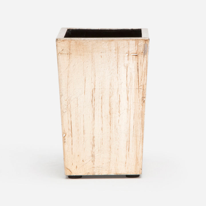 Tanlay, Lacquered Silver, Brush Holder, Square Tapered, Leaf