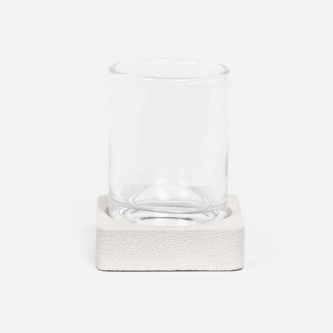 Tenby, Blanc Br, Tumbler Set, Square Straight, Realistic Faux Shagreen, M/2