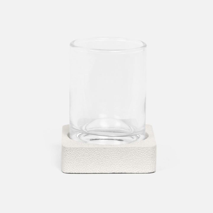 Tenby, Blanc Br, Tumbler Set, Square Straight, Realistic Faux Shagreen, M/2