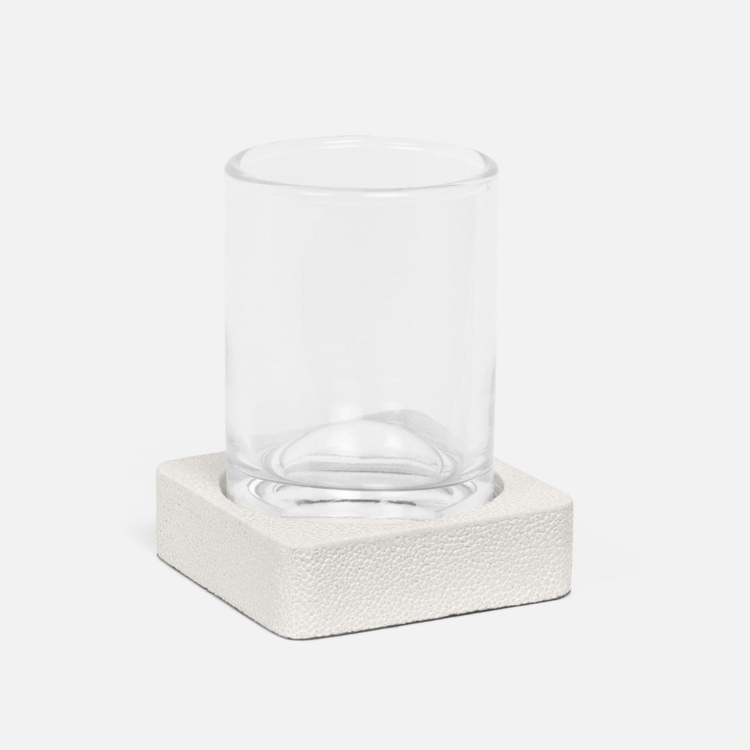 Tenby, Blanc Br, Tumbler Set, Square Straight, Realistic Faux Shagreen, M/2