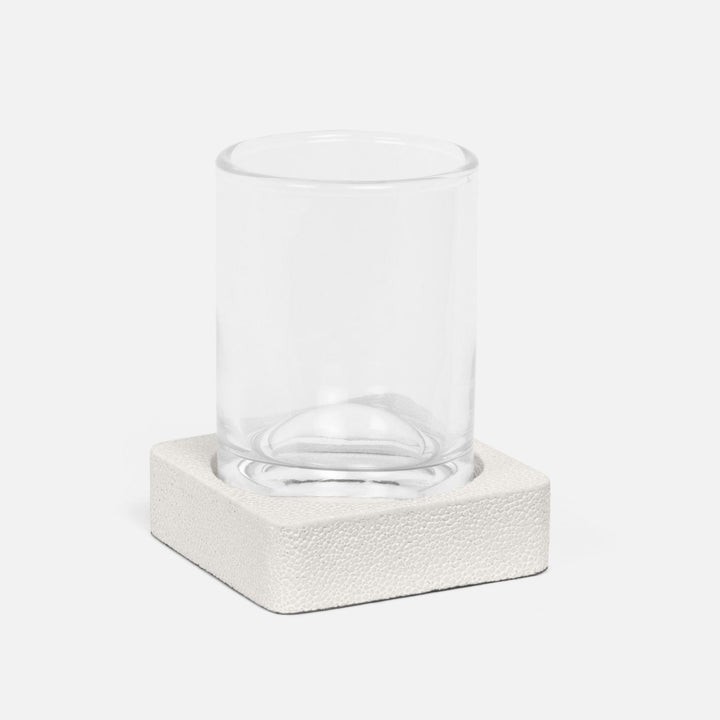 Tenby, Blanc Br, Tumbler Set, Square Straight, Realistic Faux Shagreen, M/2