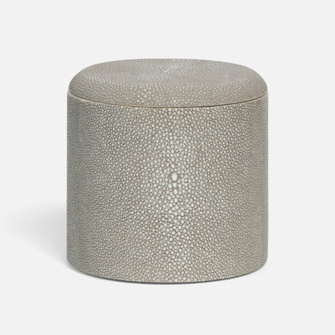 Tenby, Sand, Canister, Round, Realistic Faux Shagreen
