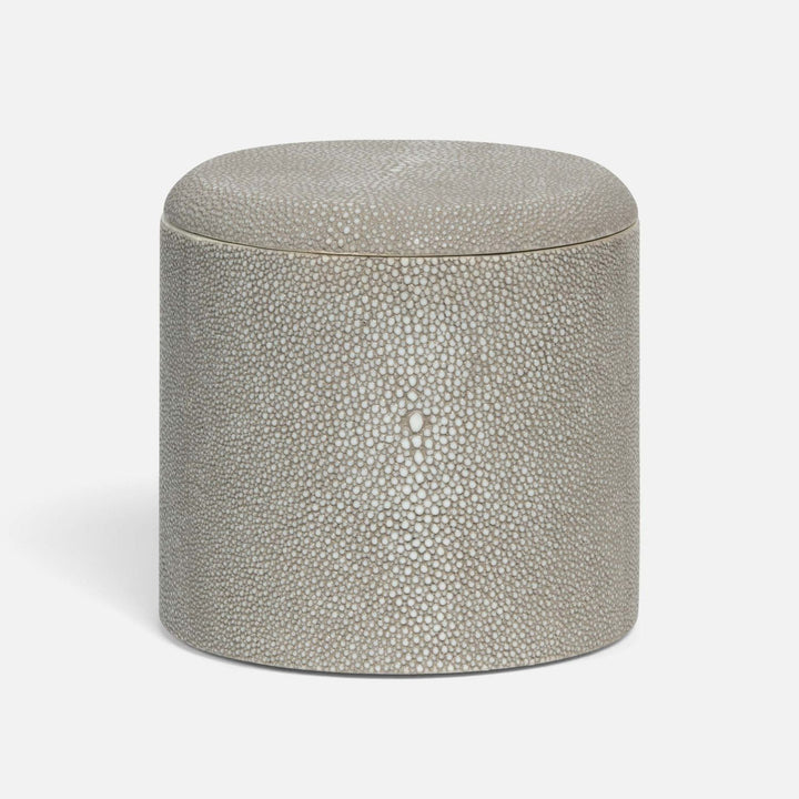 Tenby, Sand, Canister, Round, Realistic Faux Shagreen