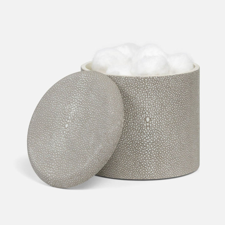 Tenby, Sand, Canister, Round, Realistic Faux Shagreen