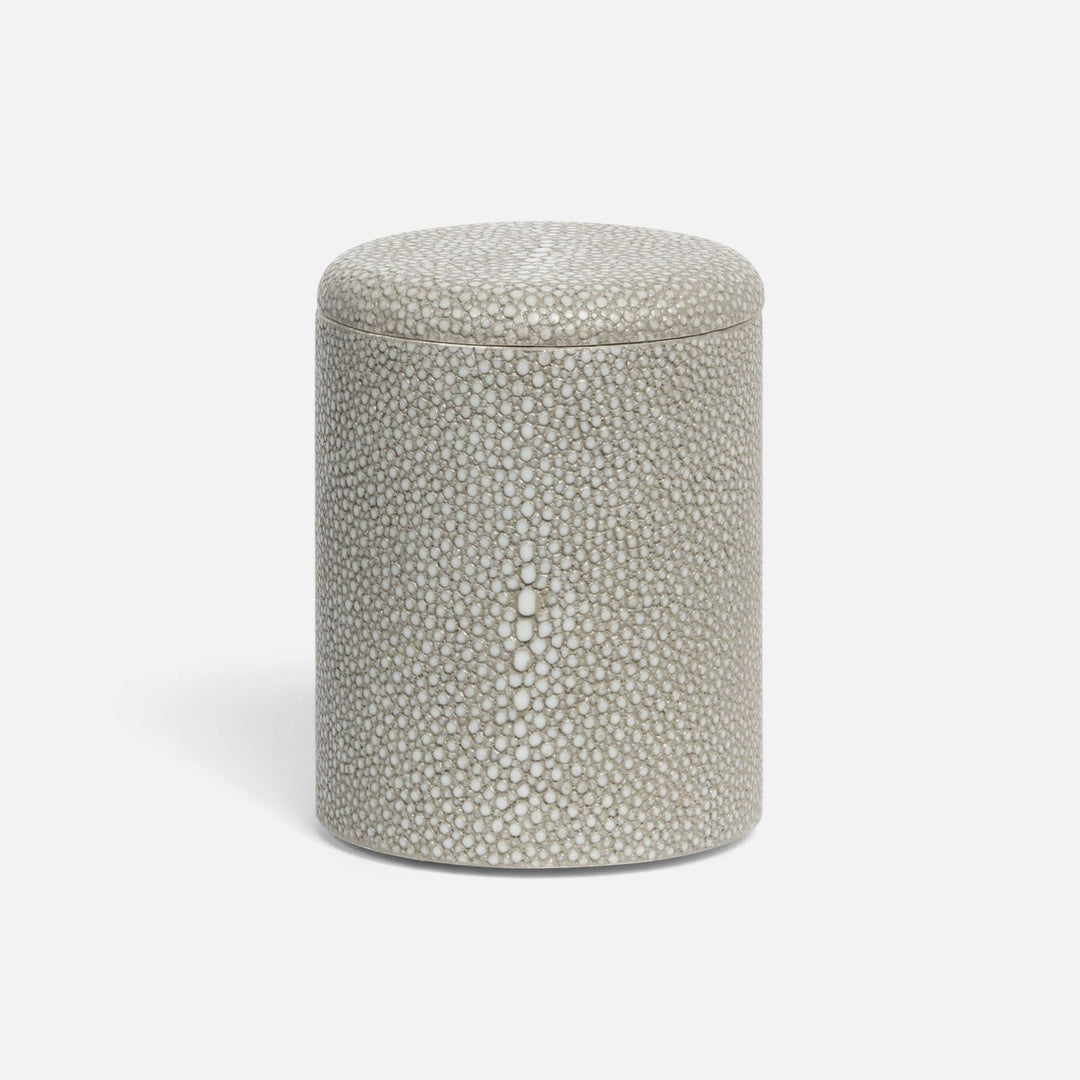 Tenby, Sand, Narrow Canister, Round, Realistic Faux Shagreen