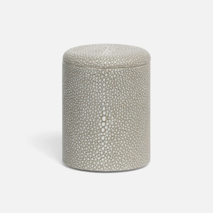 Tenby, Sand, Narrow Canister, Round, Realistic Faux Shagreen