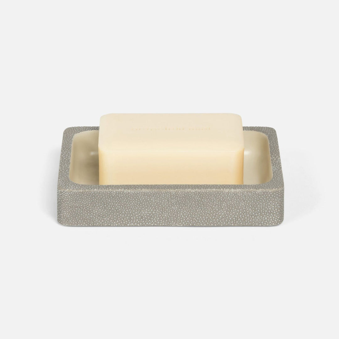Tenby, Sand, Soap Dish, Rectangular Straight, Realistic Faux Shagreen