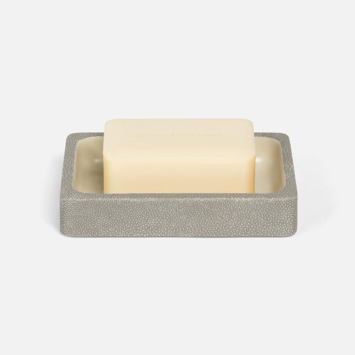 Tenby, Sand, Soap Dish, Rectangular Straight, Realistic Faux Shagreen